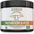 ZHOU Mushroom 8-Plex - Mushroom Supplement Powder Blend Coffee Alternative for Adults Nootropic Complex for Health with Chaga Lions Mane Reishi &amp Turkey Tail - 2.14oz (30 Servings)