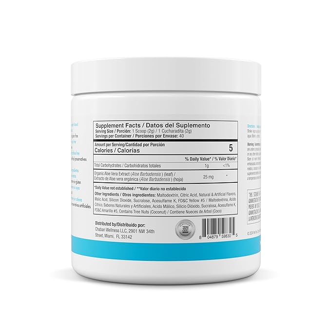 Yes You Can! Aloe Vera Powder Drink Mix - Hydration Booster Infused with Pure Organic Aloe Vera Extract - Delicious Flavors - Made in USA - Antioxidant Rich - Pineapple Flavor - 40 Servings Per Canist