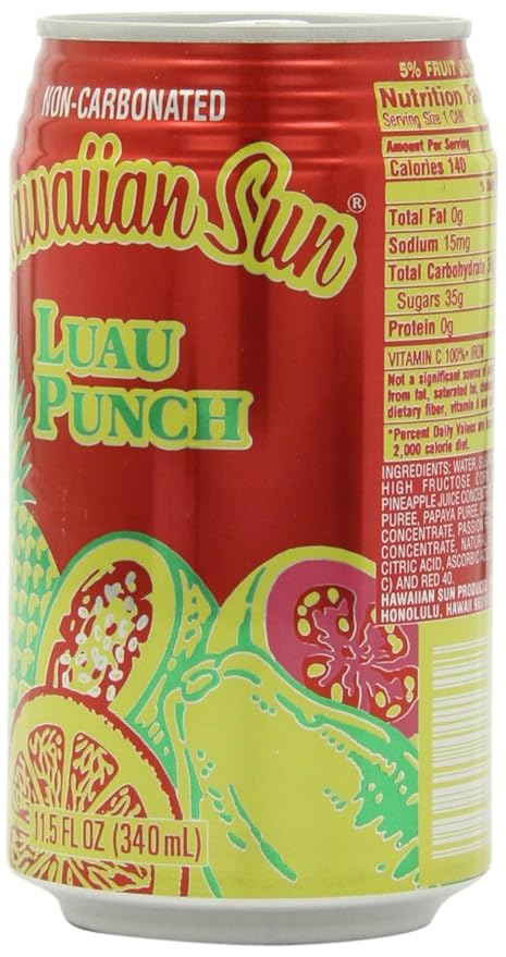 Hawaiian Sun Drink Luau Punch 11.5-Ounce (Pack of 24)