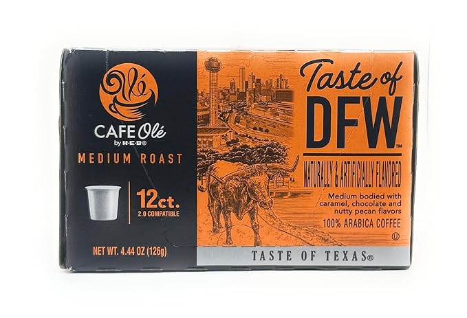 Cafe Ole HEB Single Serve Coffee Pods 12 count - 2 boxes (Taste of DFW)
