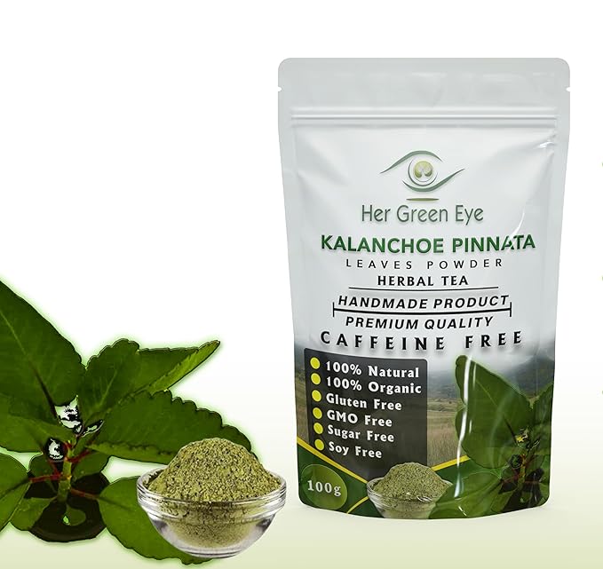 100g Kalanchoe Pinnata Leaves Powder - 100% Pure Organic Dried Leaf Powder for Culinary and Natural Use - Herbal Tea