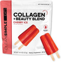 Clean Simple Eats Collagen Powder + Beauty Blend Cherry Ice Flavor Hydrolyzed Collagen Peptides from Grass Fed Bovine &amp Chicken Hyaluronic Acid for Hair Skin Nail &amp Joint Support 30 Serv