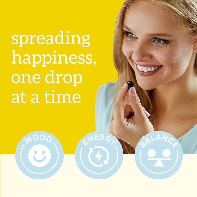 Organifi Happy Drops - Daily Superfood Happy Gummies for Adults - Mood Support Supplement for Balance Bliss Energy and Taking the Edge Off - Sweet Lemon Flavor - 60 Gummies