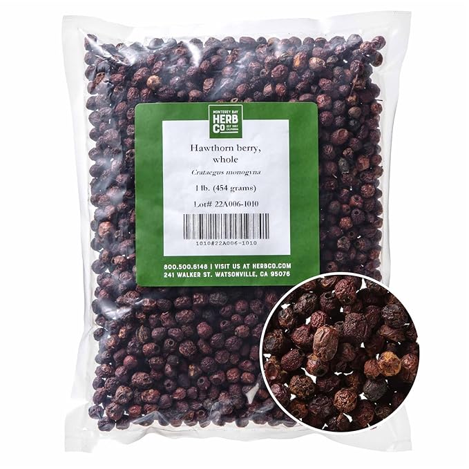 Hawthorn Berries Whole by Herb Co 1 lb