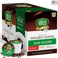 SOLLO Slim Decafenated Coffee Pods Diet Support Weight Loss with Garcinia Vitamins and Green Coffee Bean Extract Compatible w/Keurig K-Cup Brewers Decaf 24 ct