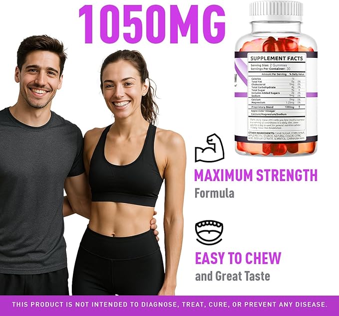 VitaRenew Gummies - Original VitaRenew Advanced 1050MG Formula - Maximum Strength Supplement Gummy Official Formula Vita Renew All Natural Overall Wellness Support 60 Gummies for 1 Month