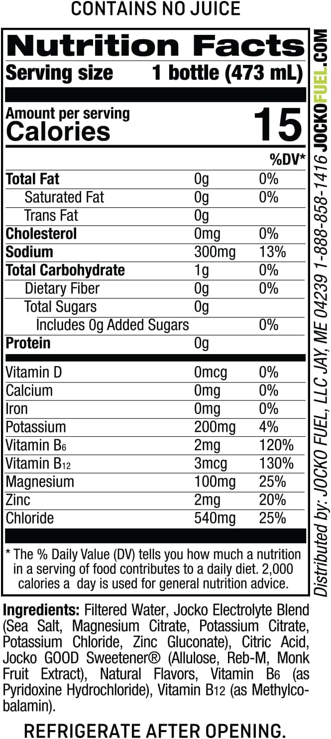 Jocko Fuel Hydrate Electrolyte Drinks - Sports Drink Hydration Amplifier Thirst Quencher - Scientifically Formulated Electrolyte Blend Lemon-Lime 16 Oz (12 Pack)