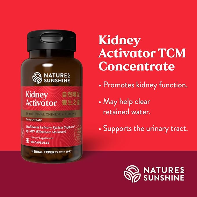 Nature's Sunshine Kidney Activator TCM Concentrate 30 Capsules | Natural Chinese Kidney Supplement Contains Herbs to Support and Enhance Kidney Function and Urine Flow