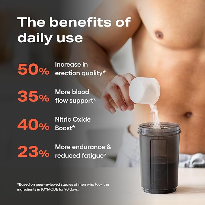 JOYMODE Performance Booster w/Arginine Nitrate L-Citrulline Vitamin C and Ginseng - 30 Servings - Supports Nitric Oxide Blood Flow and Erection Quality