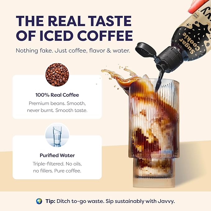 Coffee Concentrate - Limited Release Flavors - Cold Brew Coffee Perfect for Hot or Iced Instant Coffees Hot Drinks Cold Brew Concentrate 35 Servings - Sugar Cookie