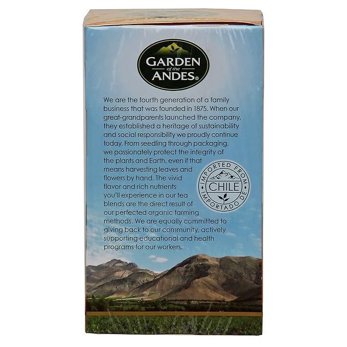 Garden of the Andes Herbal Organic Decaf Chamomile Hot Tea Bags 0.9 oz 20 Tea Bag Count (Pack of 3 Boxes)