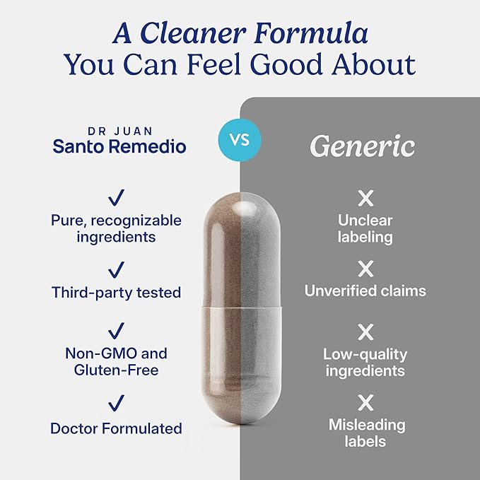 Santo Remedio Memoria Brain Health Supplement – Cognitive Support for Attention Memory &amp Focus with CognatiQ Coffee Fruit Extract – Gluten Free Non-GMO – 30 Servings