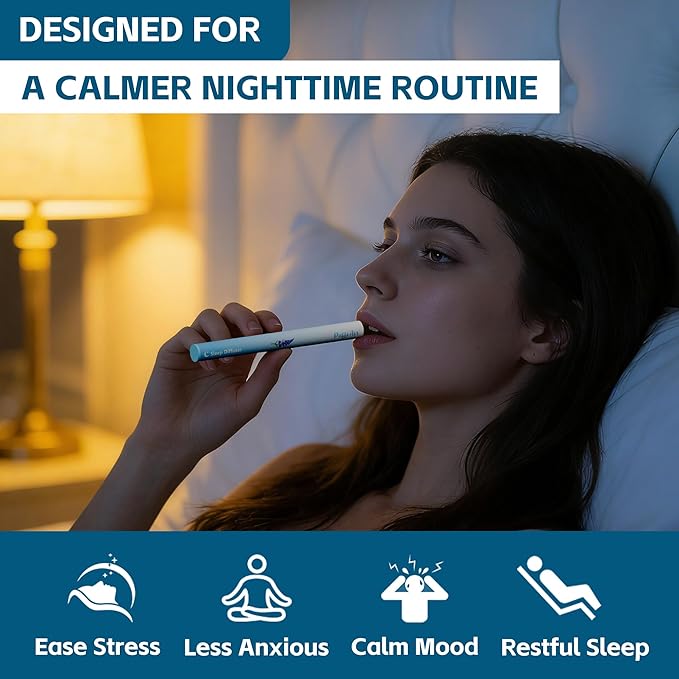 Herbal Diffuser Pen Sleep Diffuser with Melatonin Lavender Ashwagandha &amp Chamomile for Calming Support All Natural Swap - 600 Uses 2 Diffusers 1 Pack