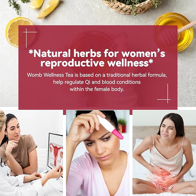 Laicuherb Womb Detox Herbal Tea for Women Healthy Pregnancy Pack of 2 Natural Fertility Tea for Get Pregnant Fast &amp Hormone Balance 20 Pyramid Tea Bags Vegan Caffeine Free