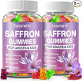 Saffron Gummies for Kids &amp Adults 88.5mg Saffron Extract Cαlm Focus &amp Mood Support Saffron Supplement with L-Theanine St.John's Wort Lemon Balm Vitamin D3 Magnesium Gentle Nerve &amp