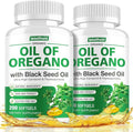 Oil of Oregano with Black Seed Oil 400 Softgel Oregano Oil Oapsules Organic High Carvacrol Immune &amp Antioxidant Support