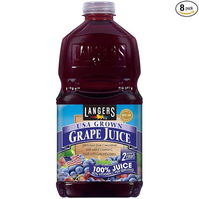 Langers Juice Grape with Vitamin C 64 Fl Oz (Pack of 8)