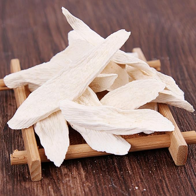 Sweet Post Dried Chinese Yam Slice - Wild Yam Root for Natural Health Herbal TeaCongee and Soup Ingredients shanyao 铁棍山药 山药干 山药片 煮粥煲汤 16OZ