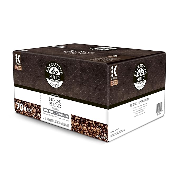 Executive Suite House Blend Coffee Pods for Keurig K-Cup Brewers Box of 70 Pods