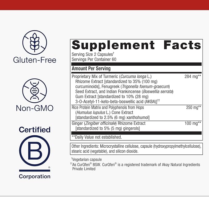 Metagenics Inflavonoid Intensive Care - Curcumin Boswellia Ginger &amp Fenugreek - Supports Joint Comfort Immune Health &amp Normal Inflammatory Response - Non-GMO Gluten-Free Vegetarian - 120