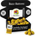 Buzz Buttons Edible Flowers for Cocktails &amp Desserts - 20 USA Grown Flowers for Drink Garnish - Freeze-dried Spilanthes/Szechuan Button/Acmella Oleracea Flowers (0.2 oz)