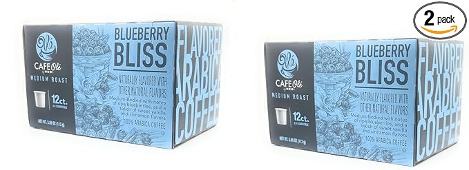 Cafe Ole HEB Single Serve Coffee Pods 12 count - 2 boxes (Blueberry Bliss)