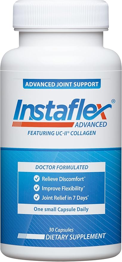 Instaflex Advanced Joint Support Supplement - Turmeric Resveratrol Boswellia Serrata Extract BioPerine UC-II Collagen- 30 Count