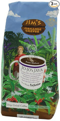 Jim's Organic Ground Coffee Jo-Jo's Java 12 Ounce (Pack of 3)