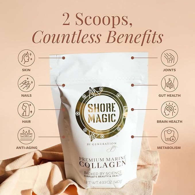 Shore Magic Marine Collagen Powder 14 Servings + 28 Daily Packets Bundle