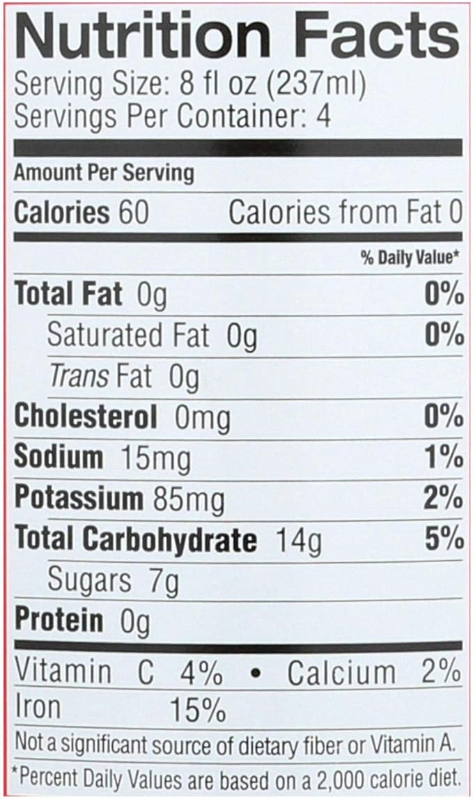 L and A All Cranberry Juice 32 Ounce - 6 per case.