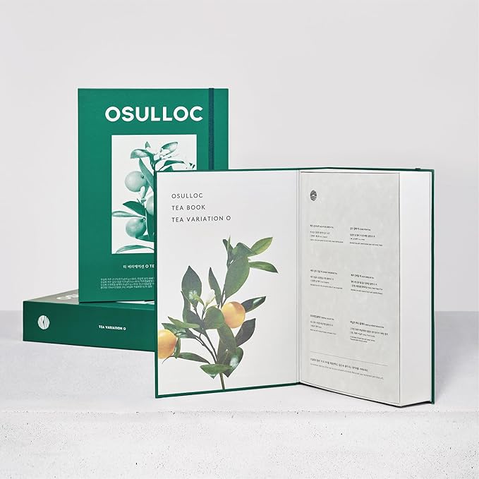 OSULLOC TEA VARIATION O (36 Count 6 Types x 6 ea) Elegant &amp Sophisticated designed Gift Set 6 Premium Organic Pure &amp Blended Tea from Jeju Island