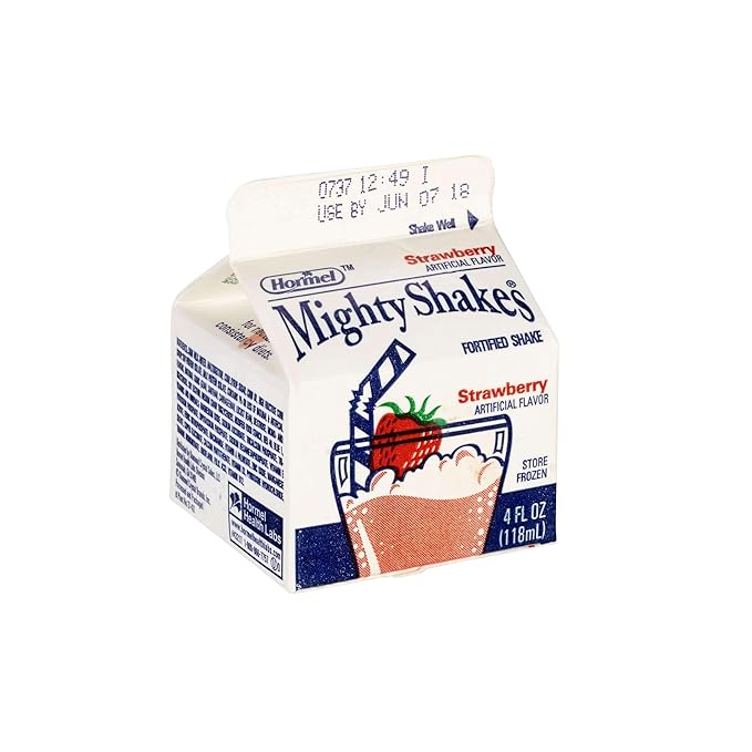 MightyShakes Strawberry Shake Beverage 4 Ounce -- 75 per case.