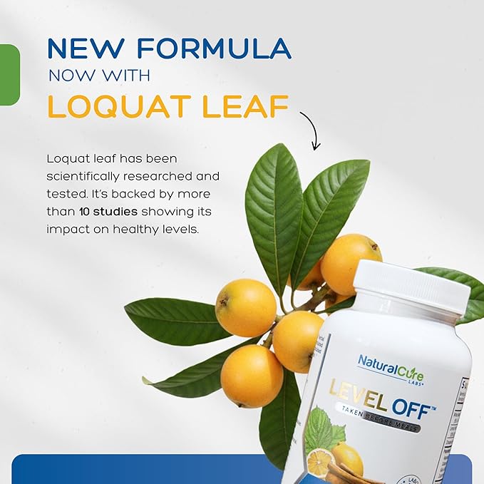 Natural Cure Labs Level Off Anti Spike Formula Glucose Supplement – Capsules for Metabolic Health Helps Moderate Glucose Spikes Vegan Non-GMO Gluten Free (240 Count (Pack of 2))
