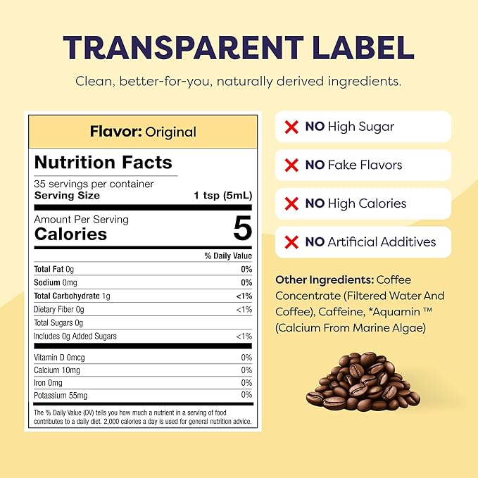 Coffee Concentrate - Cold Brew Coffee Perfect for Hot or Iced Instant Coffees Hot Drinks Cold Brew Concentrate 35 Servings – Original