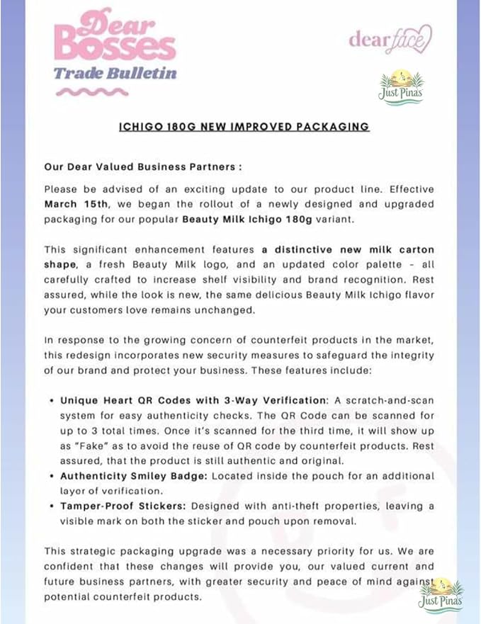 Dear Face Beauty Milk Japanese Collagen Strawberry Drink - 50000mg Hydrolyzed Collagen 6.3 Ounce (Pack of 1)