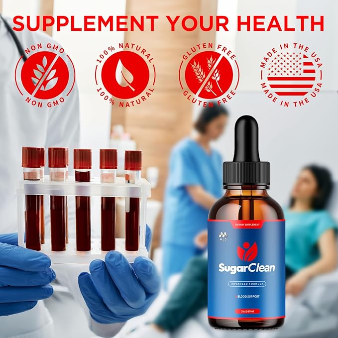 (2 Pack) Sugar Clean Drops Official SugarClean Health Support Drops with All Natural Ingredients Advanced Formula Sugar Clean Health and Wellness Supplement for Women and Men (60 Servings)