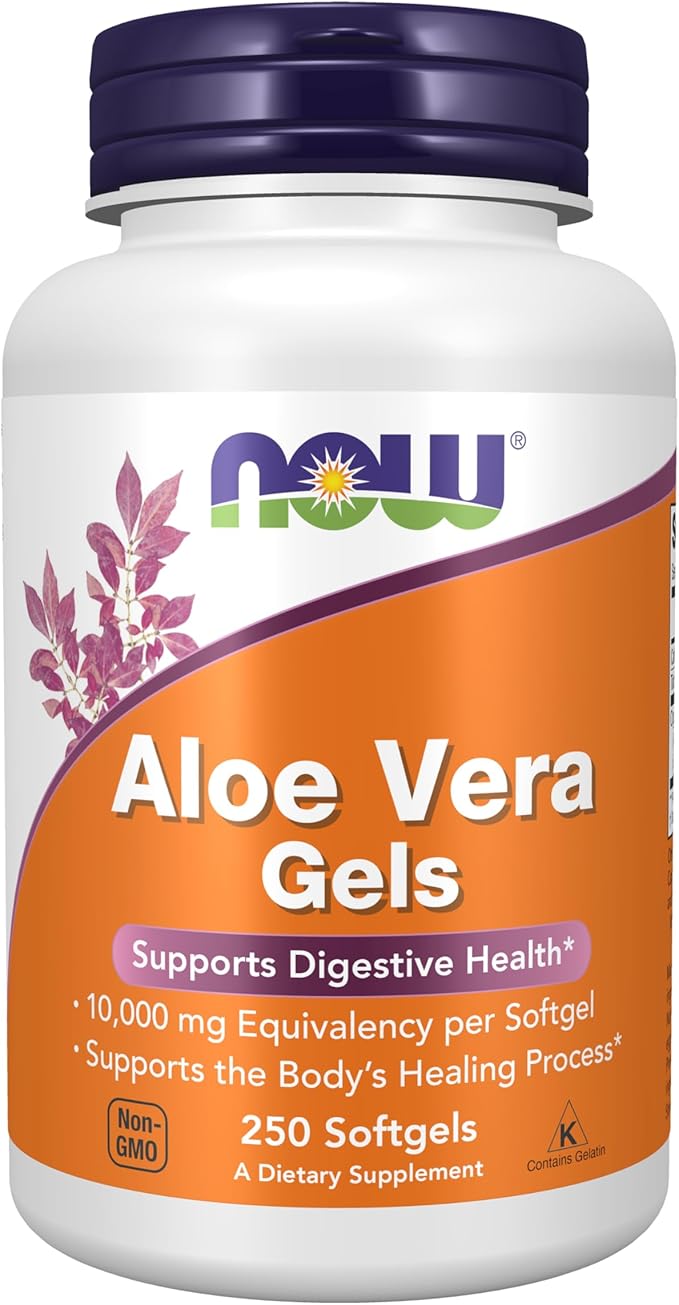 Now Foods Aloe Vera Gels 10000 mg 250 Softgels