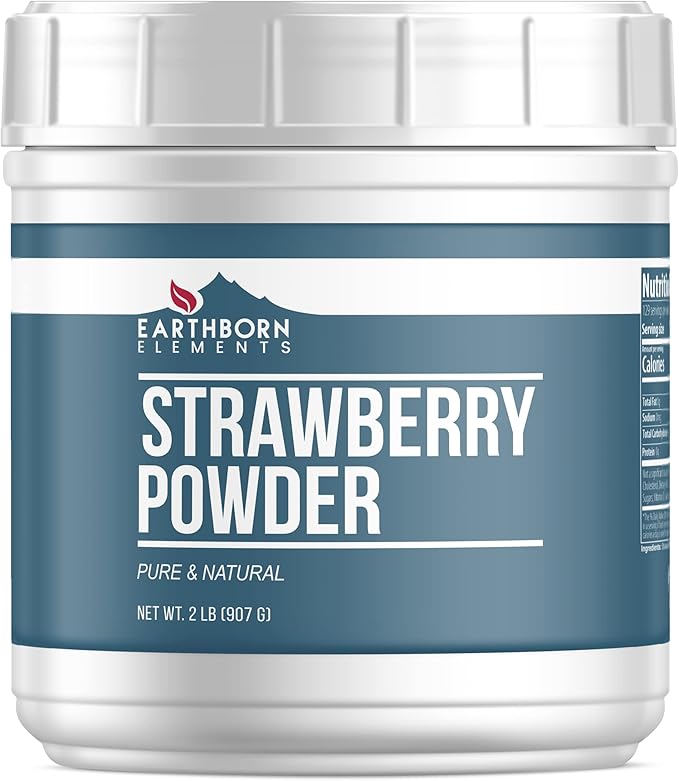 Earthborn Elements Strawberry Powder 2 lb Pure &amp Natural Smoothies &amp Shakes