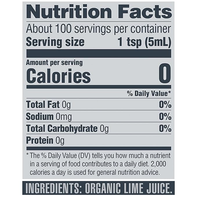 Ingrilli 100% Organic Lime Juice 16.9 Fl Oz Glass Bottle (Pack of 3)