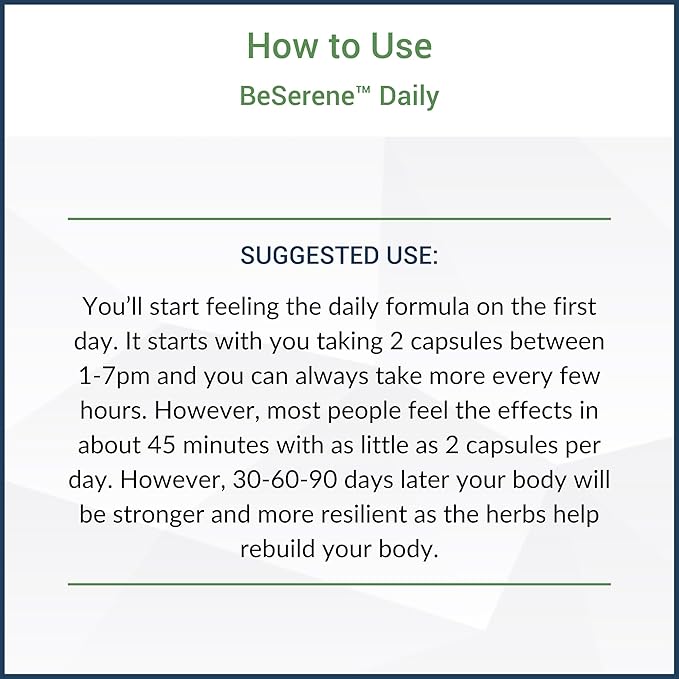 Healthy Gut BeSerene Daily | Cortisol &amp Stress Support | Supports Your Sleep and Adrenals | 30 Servings