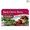 CELESTIAL SEASONINGS: Black Cherry Berry Herbal Tea Caffeine Free 20 bg (Pack of 6)