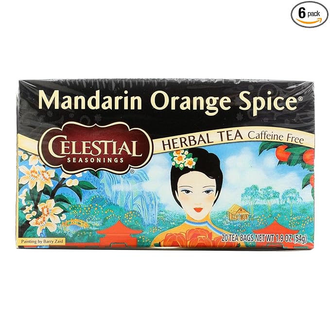 Celestial Seasonings Herb Tea Mandarin Orange Spice 20-count (Pack of 6)