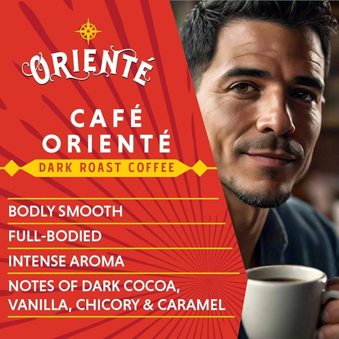Oriente Dark Roast Coffee Pods 24 ct Cuban Inspired Coffee in Single Serve Pods - 100% Arabica Coffee Compatible with Keurig K Cups Maker