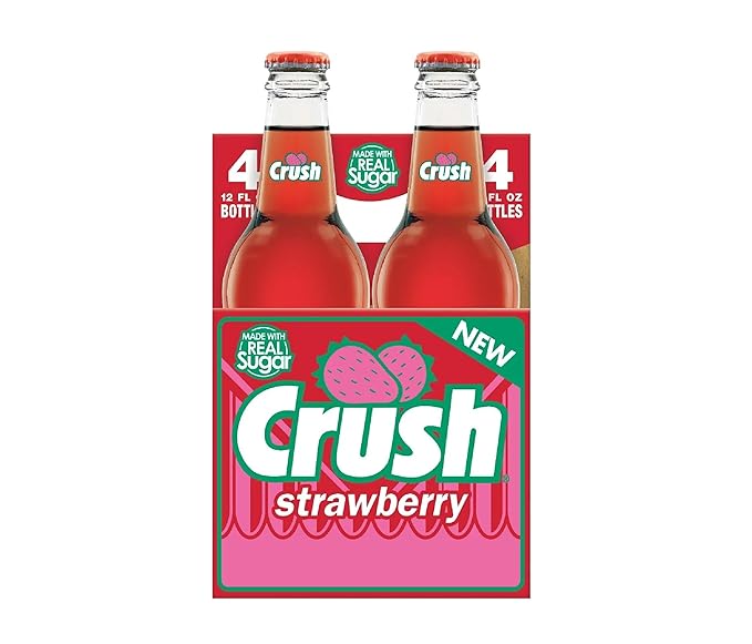 Crush Strawberry Soda- 3 pack (total 12 Bottles 12oz)