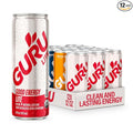 GURU Organic Energy Drinks Variety Pack Clean Energy Drink with Plant Based Natural Caffeine from Green Tea Gluten Free and Vegan 140MG Caffeine Healthy Drinks 12 oz (Pack of 12)