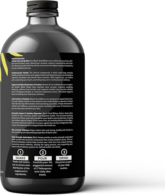 Nature's Blooms Soursop &amp Black Seed Bitters Bundle 16 oz Each 2 Bottles