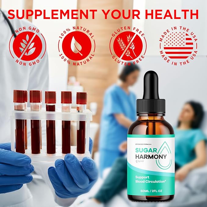 (3 Pack) Sugar Harmony Drops Official SugarHarmony Liquid Drops with All Natural Ingredients Advanced Formula Support Supplement with Maximum Strength Premium Vitamins for Women &amp Men (90 Servin