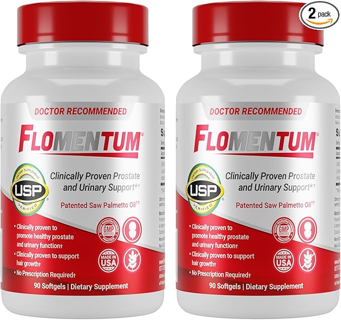Flomentum® Saw Palmetto for Men Prostate Supplement | Prostate Support Supplement for Men's Health | USP Verified - Healthy Urinary Flow &amp Urinary Function - 320mg Once Daily (180 Count)