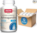 Jarrow Formulas Ashwagandha 300 mg - 120 Veggie Capsules - Overall Health &amp Resistance to Fatigue - Supplement Supports Endurance Muscle Recovery &amp Cognitive Health - 60 Servings (Pack of 12)