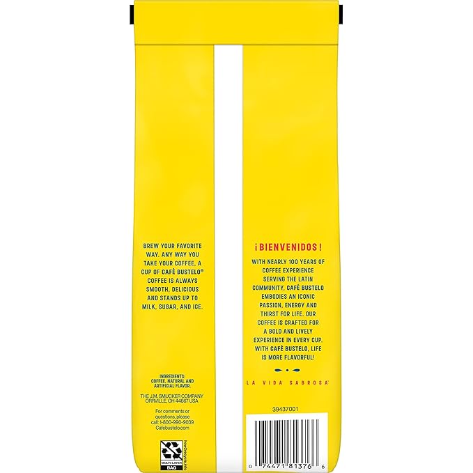 Café Bustelo Dulce de Leche Artificially Flavored Ground Coffee 11-Oz. Bag (Pack of 6)